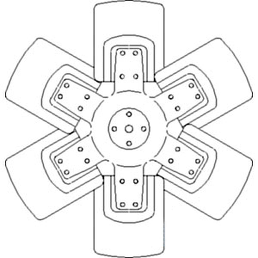D5NN8600G Fits Ford New Holland 6 Blade Fan TW10 TW20 TW30 9700 0.625"
