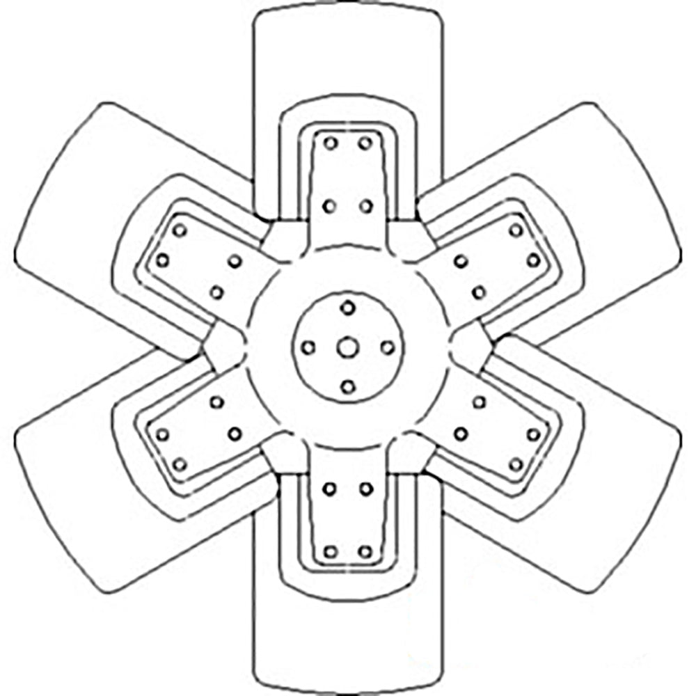 D5NN8600G Fits Ford New Holland 6 Blade Fan TW10 TW20 TW30 9700 0.625"