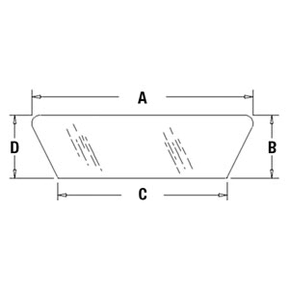 D5NN9442014B New Rear Lower Glass Fits Ford New Holland Tractor TW10 TW15 T