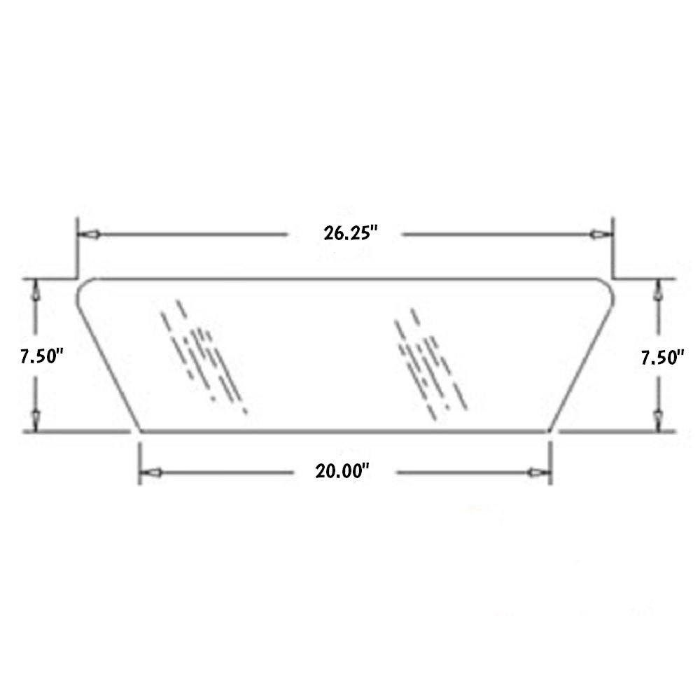 Glass D5NN9442014B Fits Ford New Holland 6600C 6610 6610O 6700 6710 6810 7410