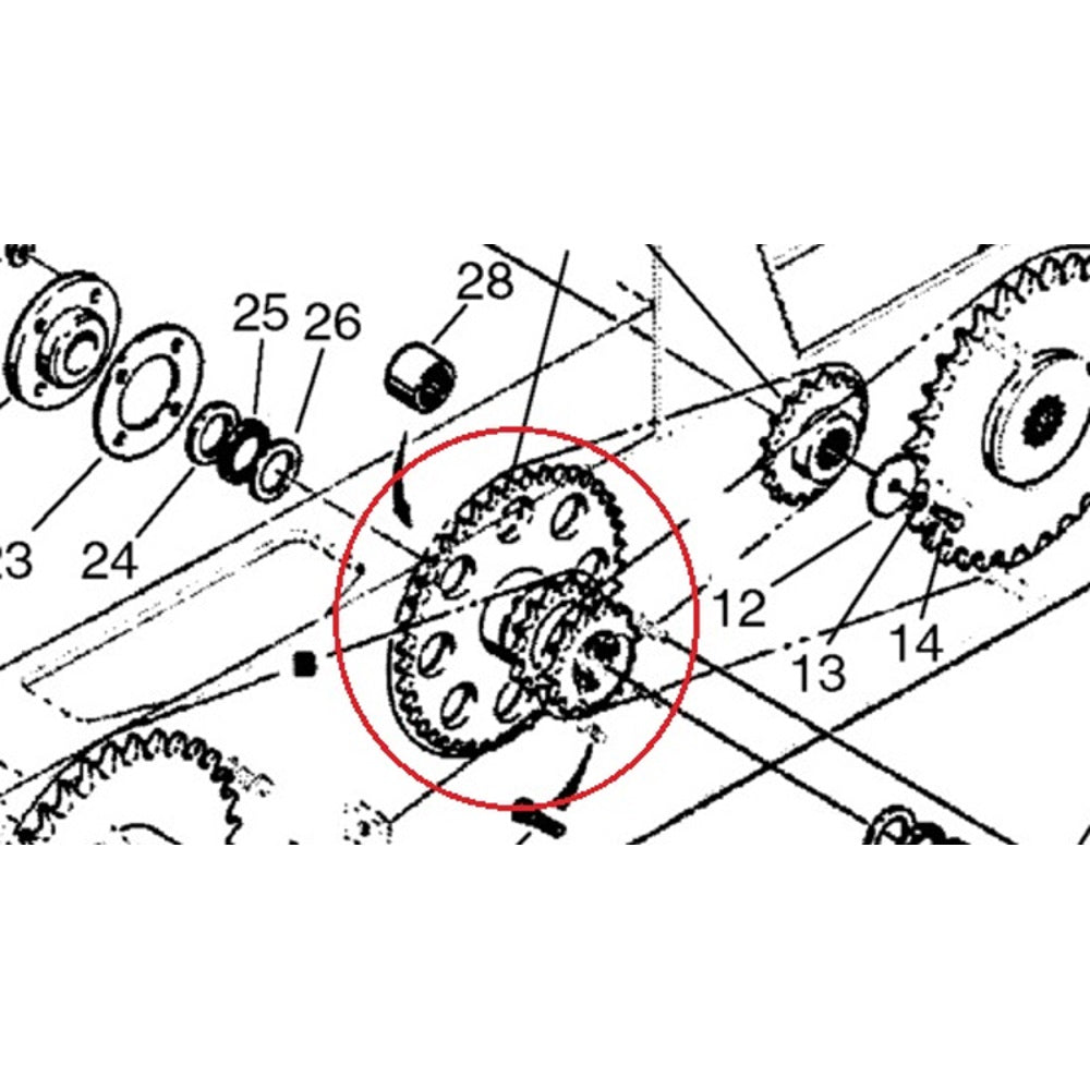 D76529 Chain Drive Sprocket Fits Case-IH Skid Steer Loader 1845C 1845 1845B 1845