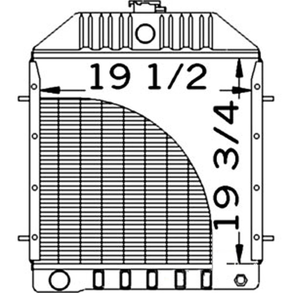 D81055 Radiator FitsCase-IH Backhoe 480D 480LL 580 SUPER D 585D