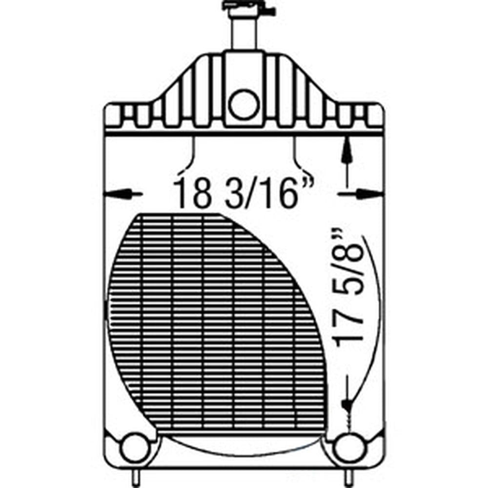 Radiator Fits Case IH Tractor Model 580C Part Number D89103