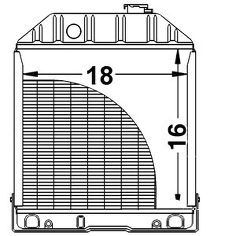 Radiator Fits 2000 231 233 250C 3000 333 335 340 340A 340B 4000 420 445 445A 450