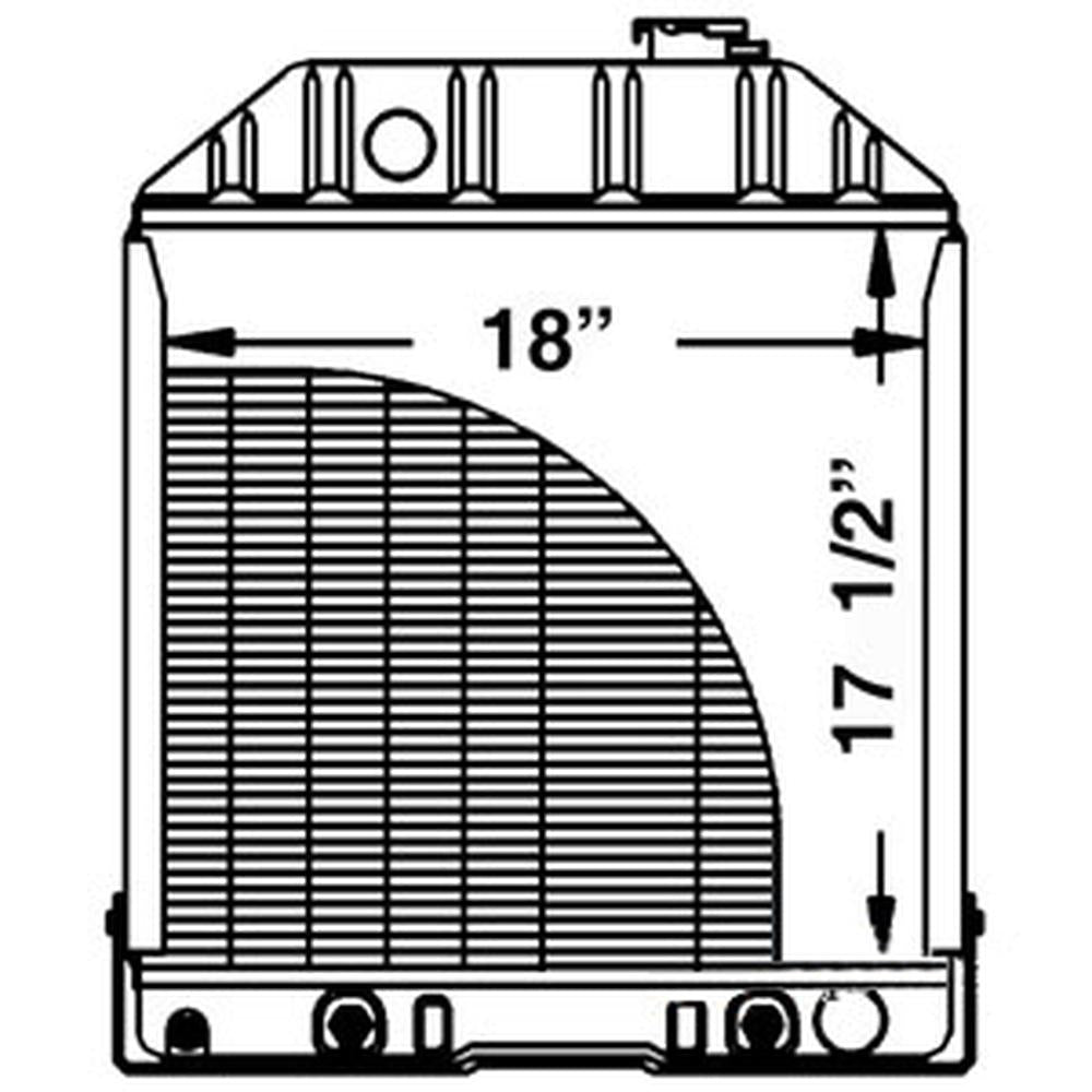 219869 Radiator - 17 3/4 x 18 x 2 Fits Ford/New Holland