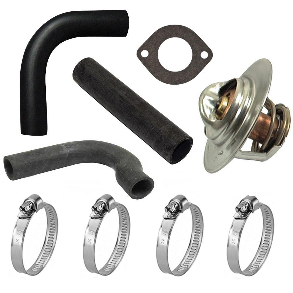 EAF8255A Rad. Hose Kit w/ Clamps, Thermostat & Gaskets Fits Ford New Holland