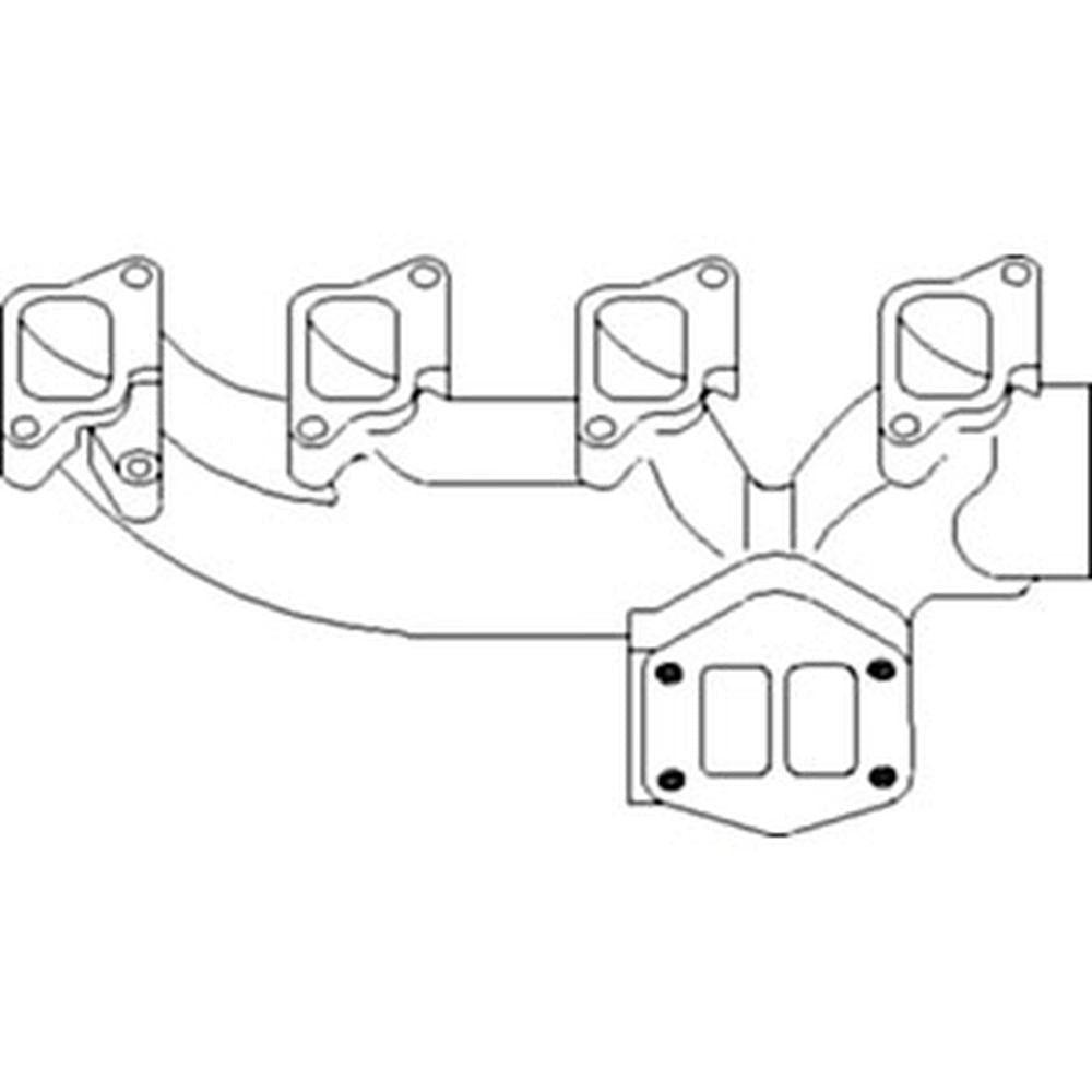 Exhaust Manifold - Front Section Fits Ford TW5 TW20 9700 7910 8210 D8NN9430AB
