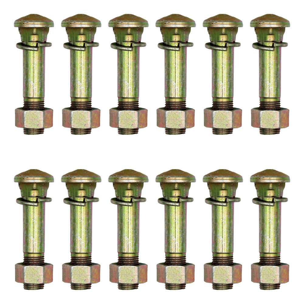 Qty 12: Wheel Stud w/ Washer & Nut  Fits White Replaces D9NN1N012CA