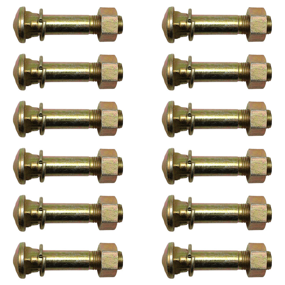 Qty 12: Wheel Stud w/ Washer & Nut  Fits Massey Ferguson Replaces 377749X1