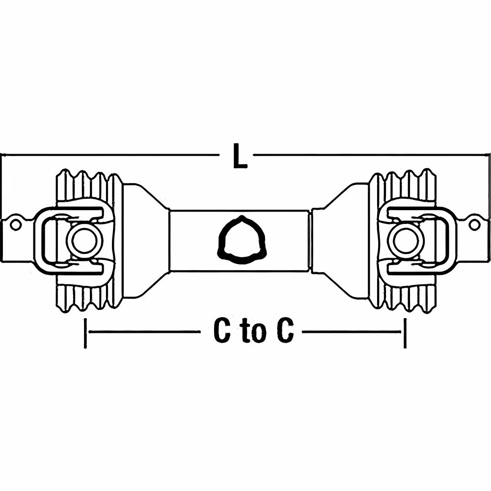 CS24314 Universal Fit Economy Rotary Cutter Driveline Fits CATegory 2 20HP 51" L