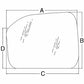 E0NN9400246BA New RH Lower Front Glass Fits Ford/New Holland Tractor 2600 2