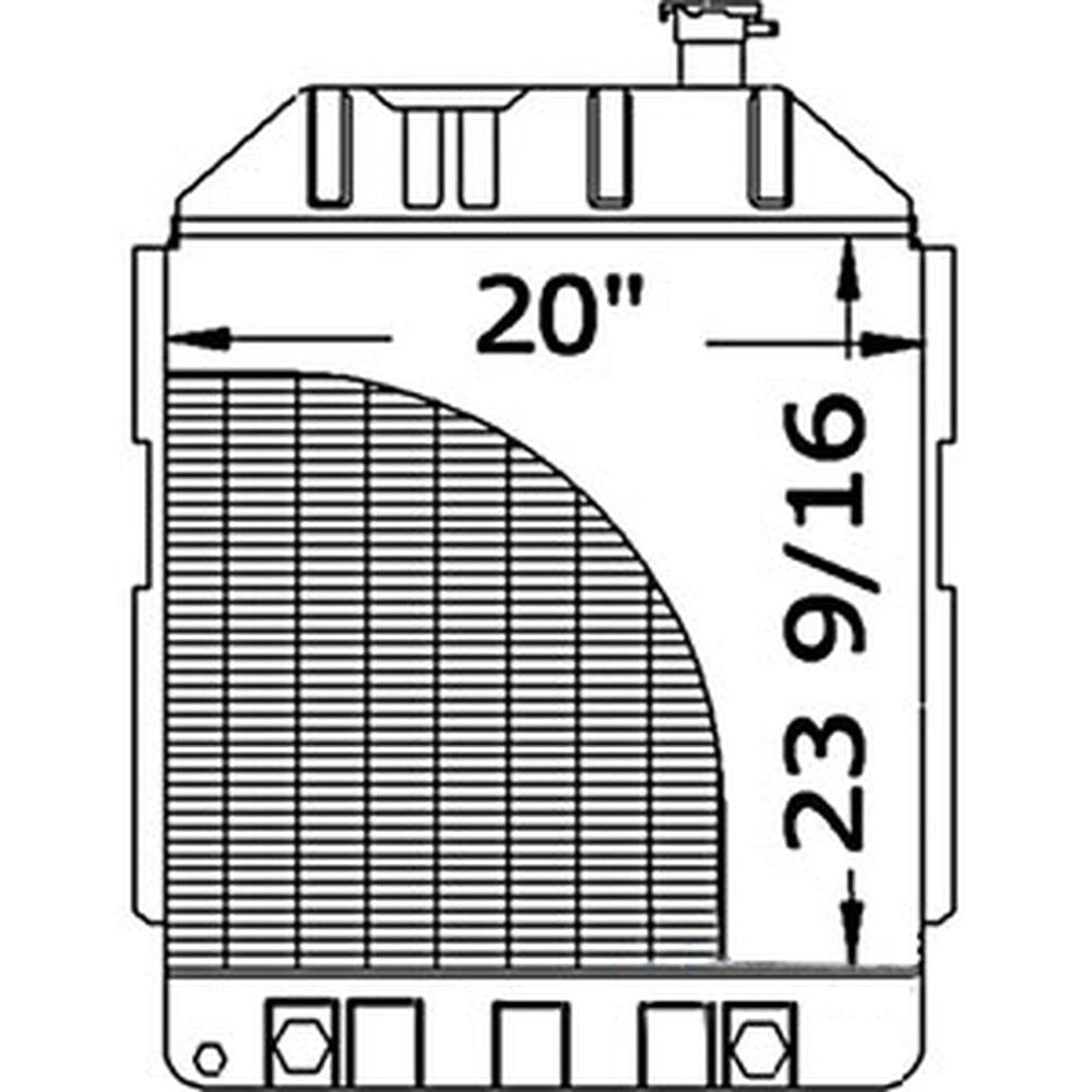 E1NN8005BD15M Radiator Fits Ford New Holland Tractor 7910 Late 8210