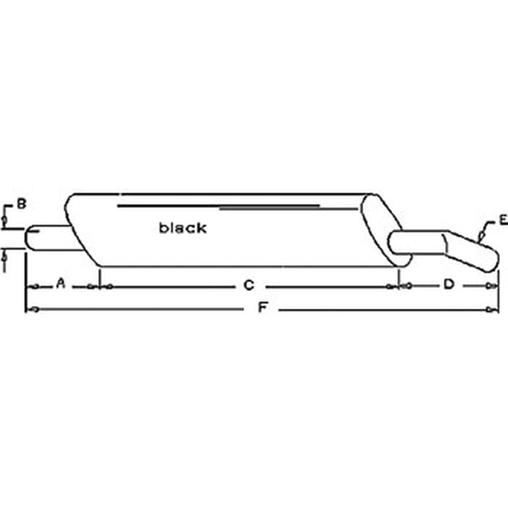 Muffler Fits Ford 6710 3910 5610 4000 4610 6600 5600 4600 5000 6610 6700 7610