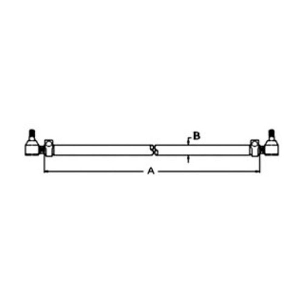 A-E6NN3280AA Tie Rod Assembly - Fits Ford/New Holland 455, 550, 555, 655 +
