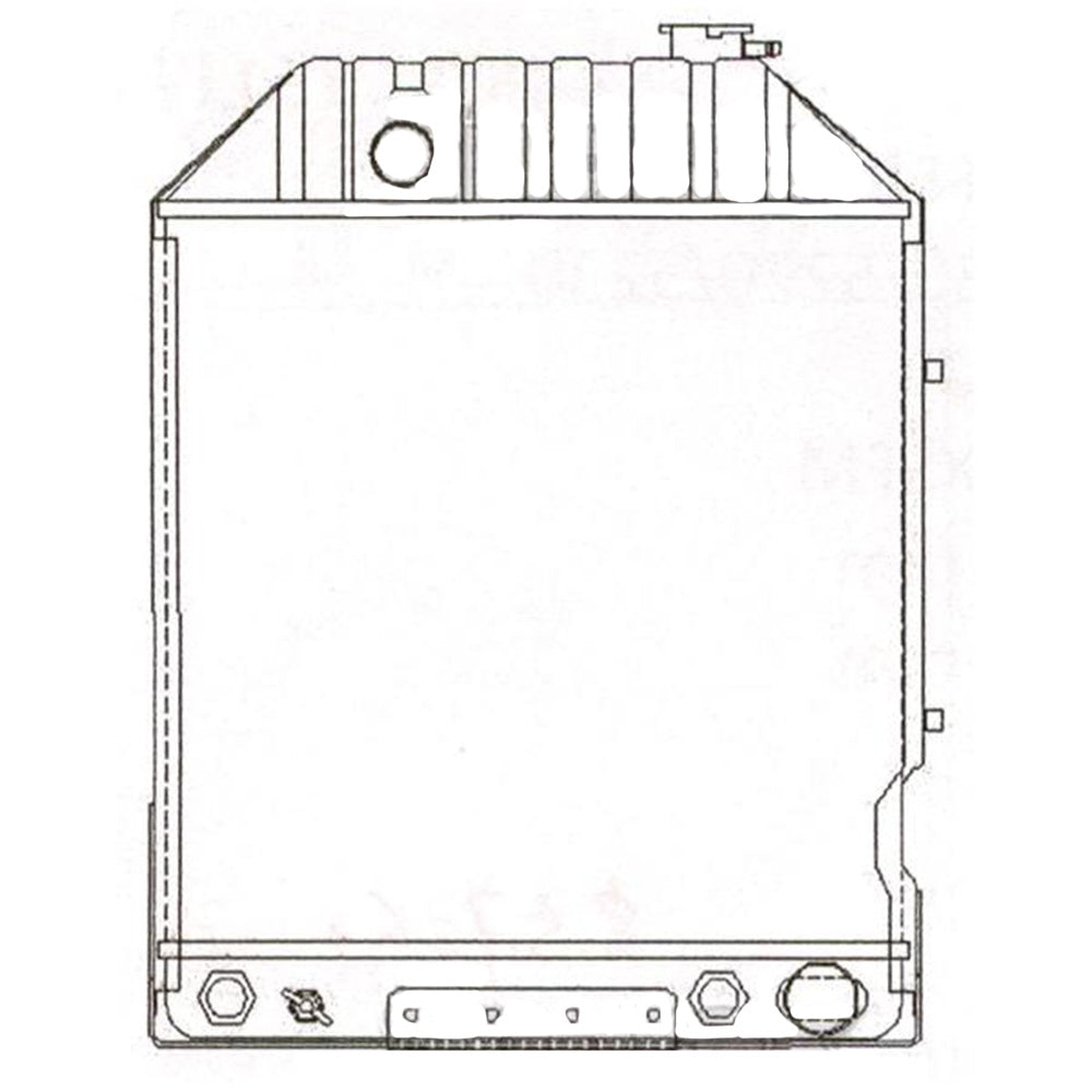 Radiator with Cooler (rear fittings) Fits Ford/New Holland Replaces 83993346