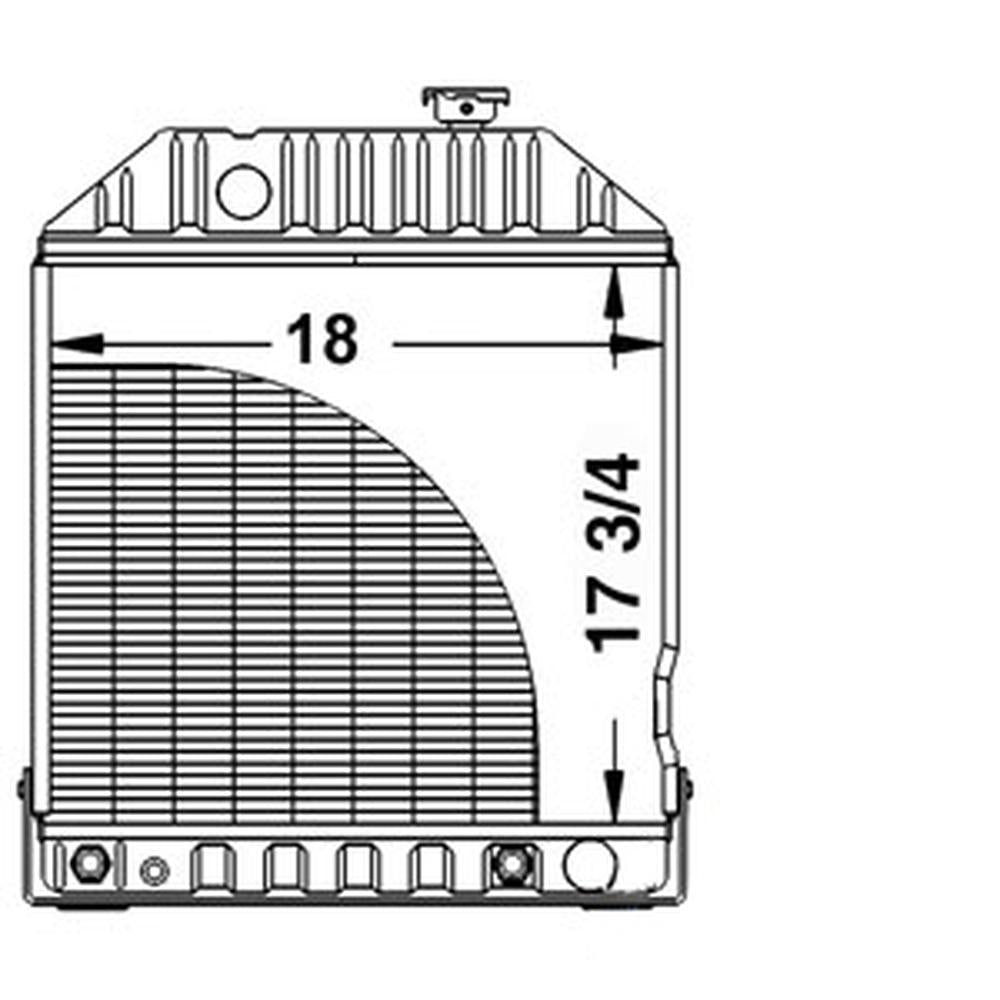 Tractor Radiator Fits Ford New Holland 6810 7610 7810 D8NN8005KB E0NN8005GB15M