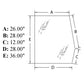 LH Upper Door Cab Glass Fits Ford 555C 555D 655 455D 555 445 445C 655C 655D 455