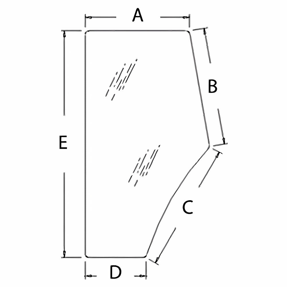 WN-E9NN94032N18BB-PEX Glass, Door, LH Fits Ford/New Holland (5610 6640 7740