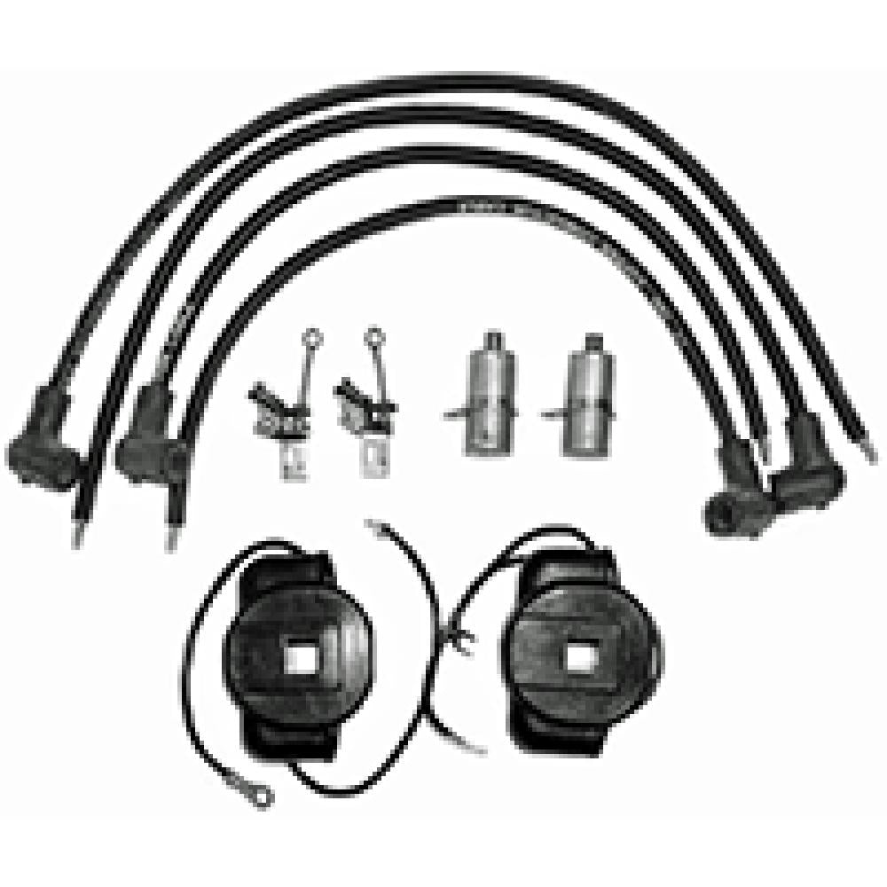 Tune Up Kit w/Wires Coil Points Condensers Fits John Deere 2 Cyl Motor