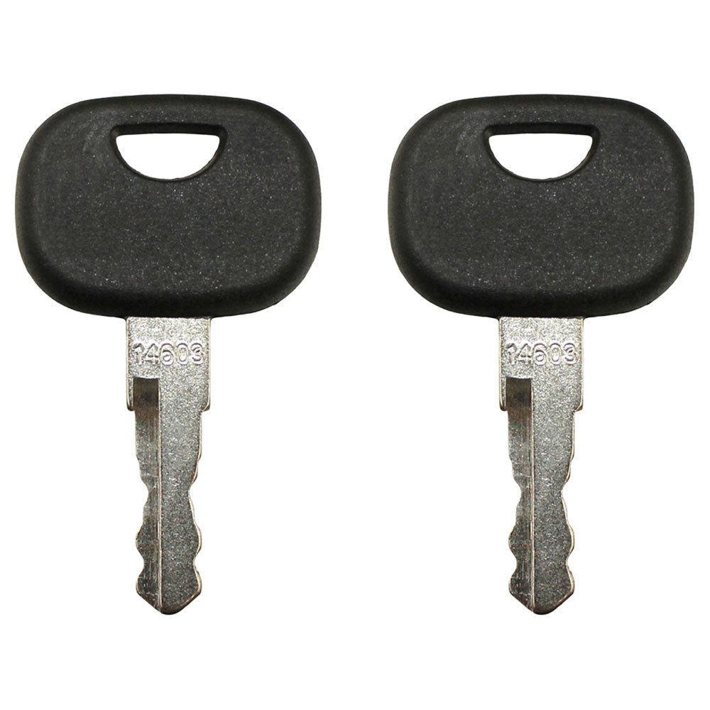 (2) 14603 Key Fits Various Fits Ford New Holland Fits JCB Terex Fits Volvo Backhoe Models
