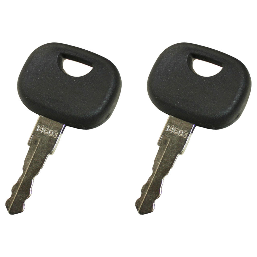 (2) 14603 Key Fits Various Fits Ford New Holland Fits JCB Terex Fits Volvo Backhoe Models