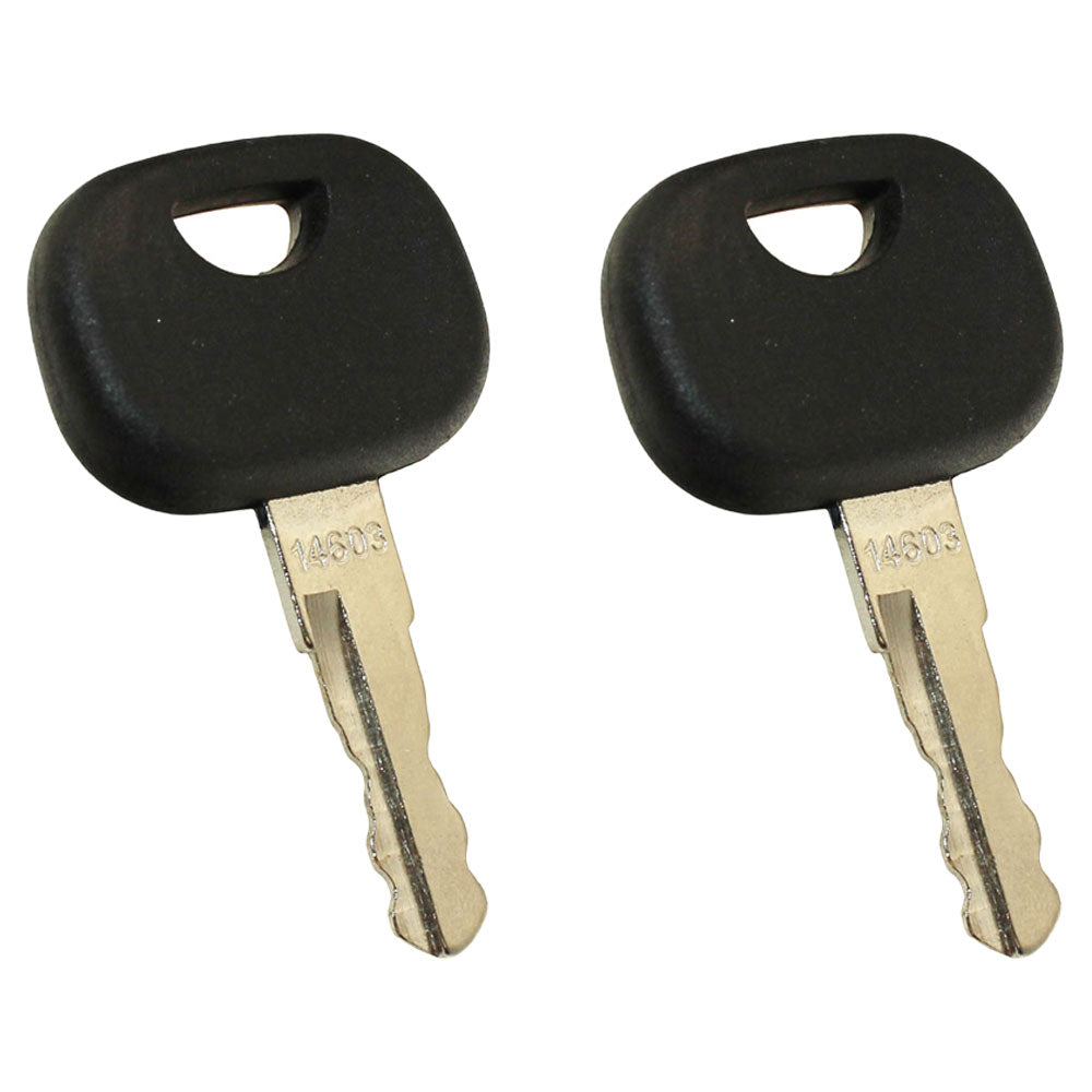 (2) 14603 Key Fits Various Fits Ford New Holland Fits JCB Terex Fits Volvo Backhoe Models