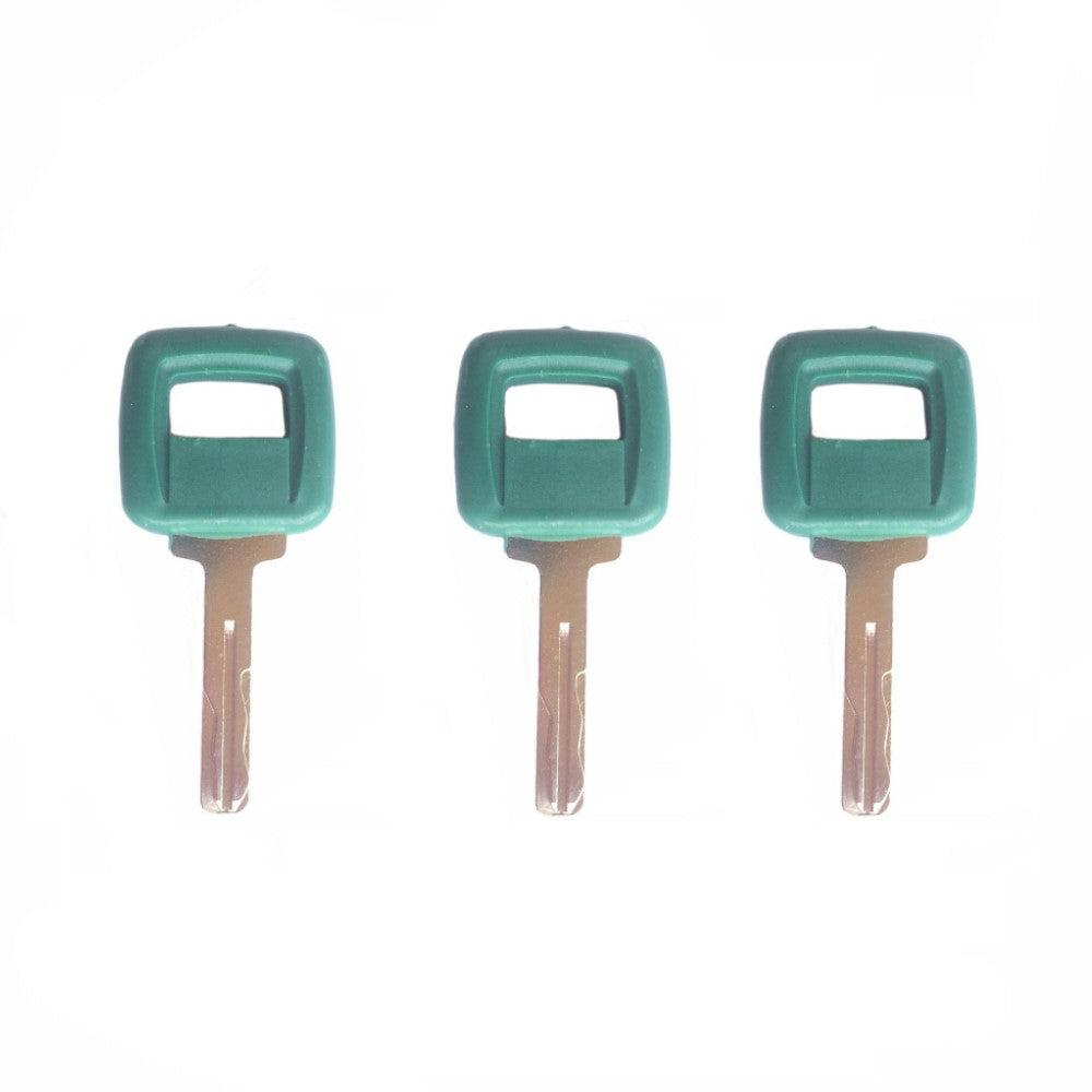 (3) Heavy Equipment Ignition Start Starter Keys for Clark/Michigan Fits Volvo