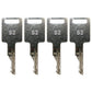 4 Ignition Key Fits Bobcat S450 S510 S530 S550 S570 S650 S630 S750 S770 S850