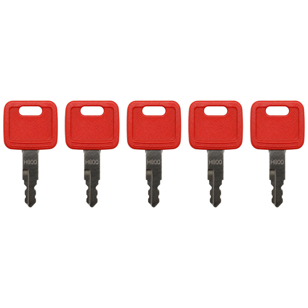 (5) Keys Fit Fits John Deere Fit Hitachi Excavators Fits Case Dozer Fit Fits New Holland H800