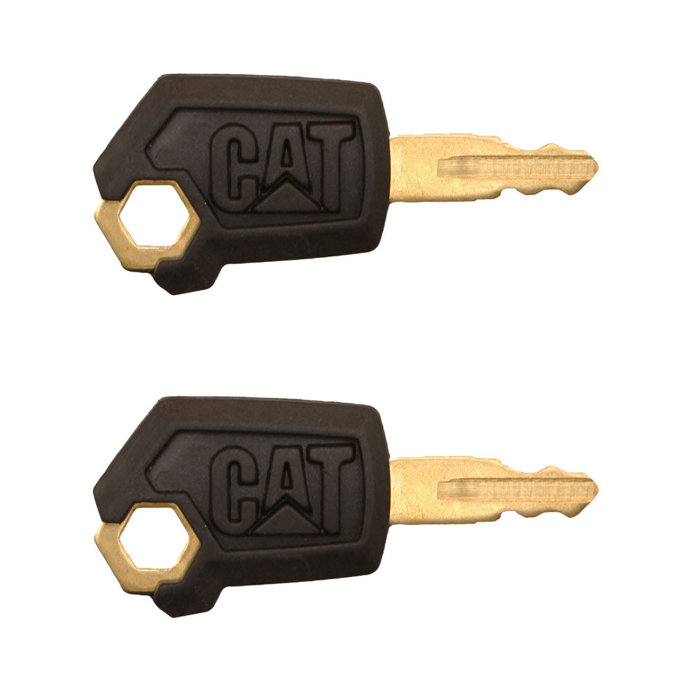 (2) Heavy Equipment Ignition Keys 5P8500 New Style Fits CAT Fits Caterpillar