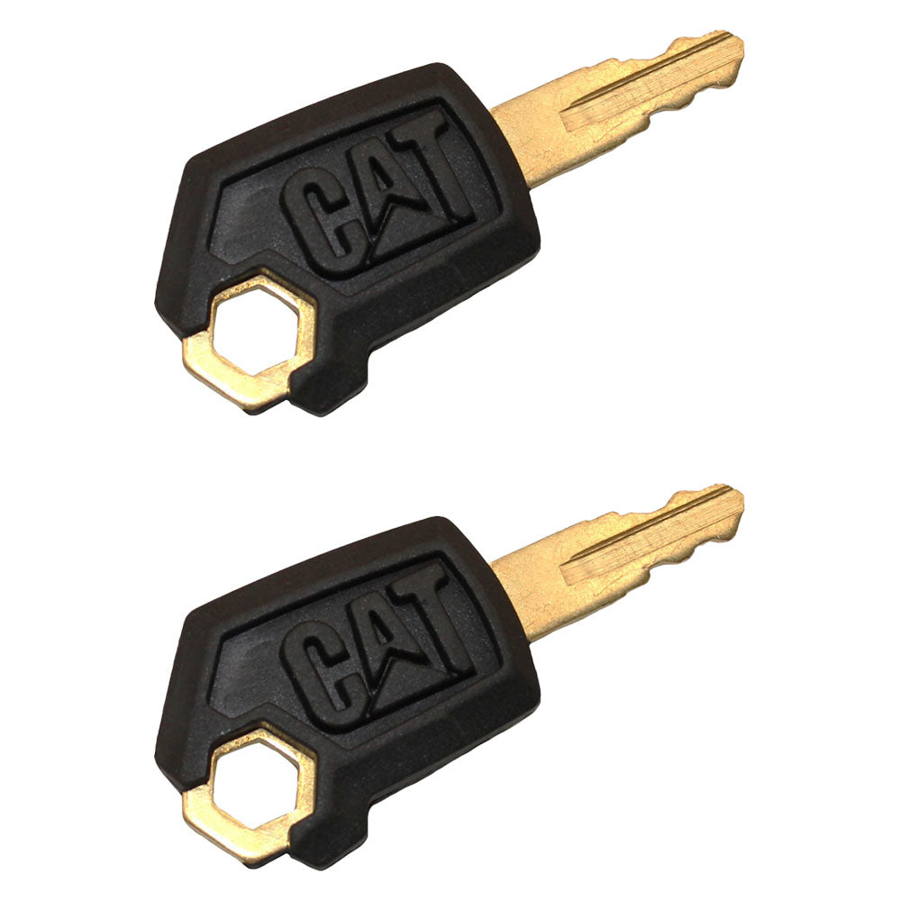 (2) Heavy Equipment Ignition Keys 5P8500 New Style Fits CAT Fits Caterpillar