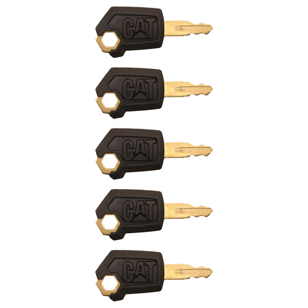 (5) Heavy Equipment Keys 5P8500 New Style Fits Caterpillar Fits CAT -- Free Ship