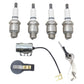 Ignition Tune-Up Kit w/Plugs Fits Ford Tractor 5000 6600 5500 5550 Rotor Points