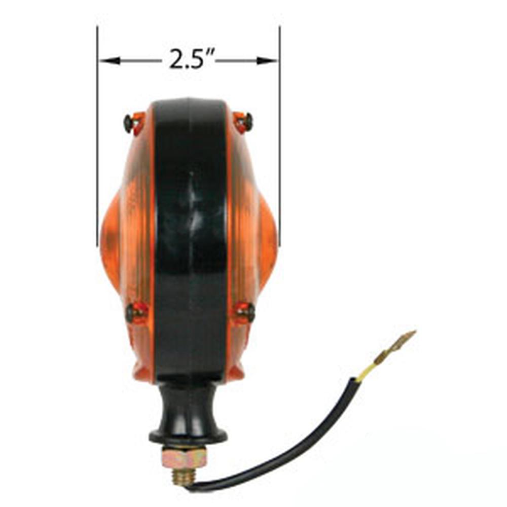 Amber Safety WARNING LIGHT 1 PAIR 12V 12 Volt for Tractor PLASTIC BODY & LENS