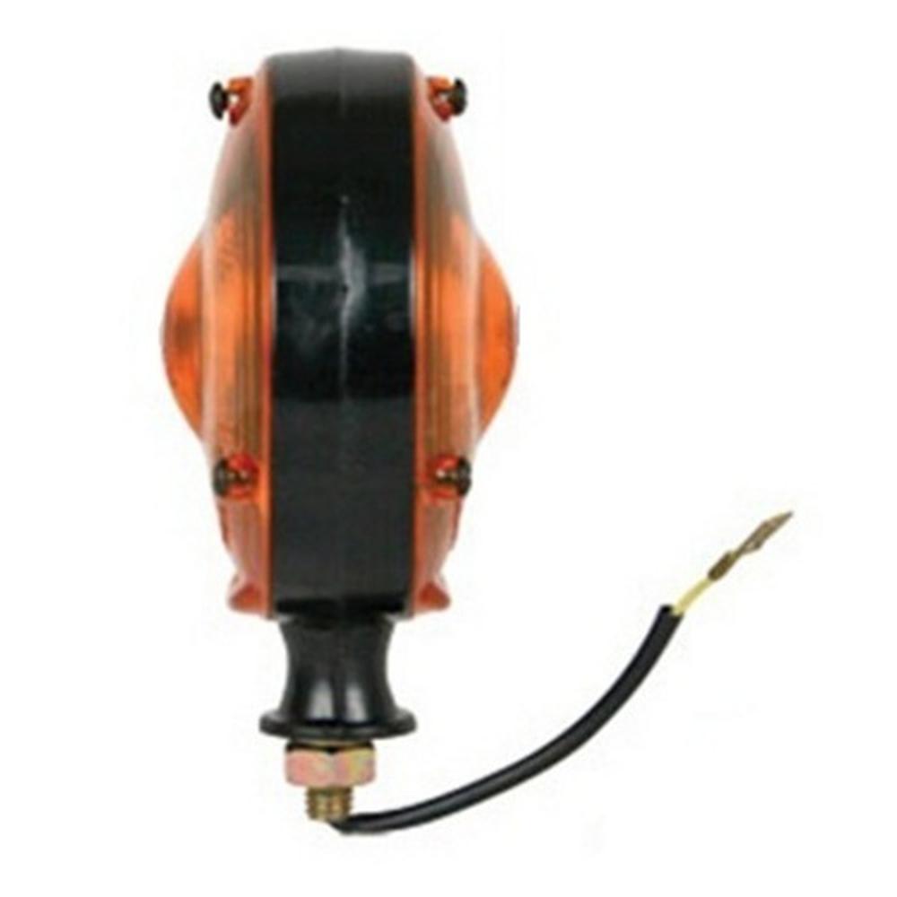 Amber Safety WARNING LIGHT 1 PAIR 12V 12 Volt for Tractor PLASTIC BODY & LENS