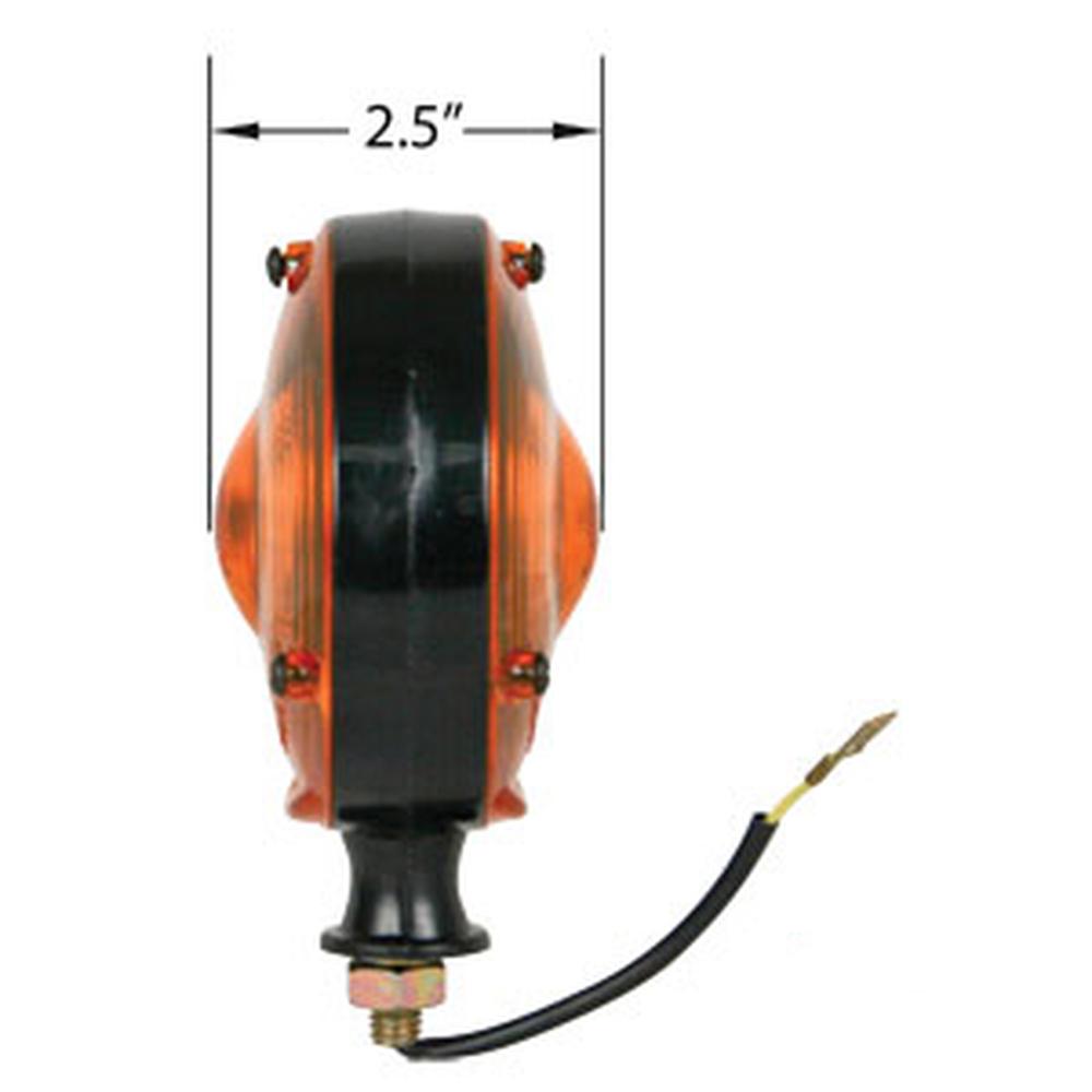 Amber Safety WARNING LIGHT 1 PAIR 12V 12 Volt for Tractor PLASTIC BODY & LENS