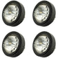 Qty 4: 12V Sealed Beam Headlight Fits White Replaces 105340AS