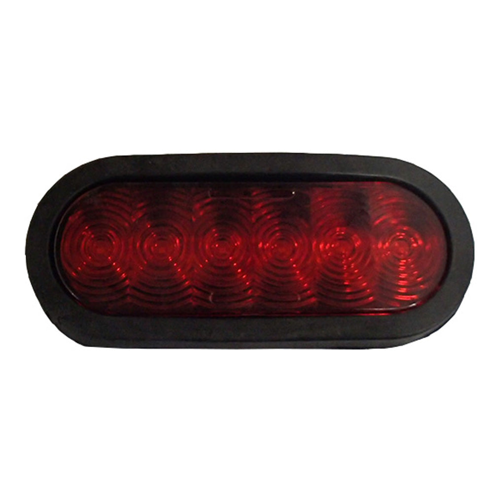 One New 6" Red Oval Led Light Kit Various Applications & Models Replaces T66-RR0