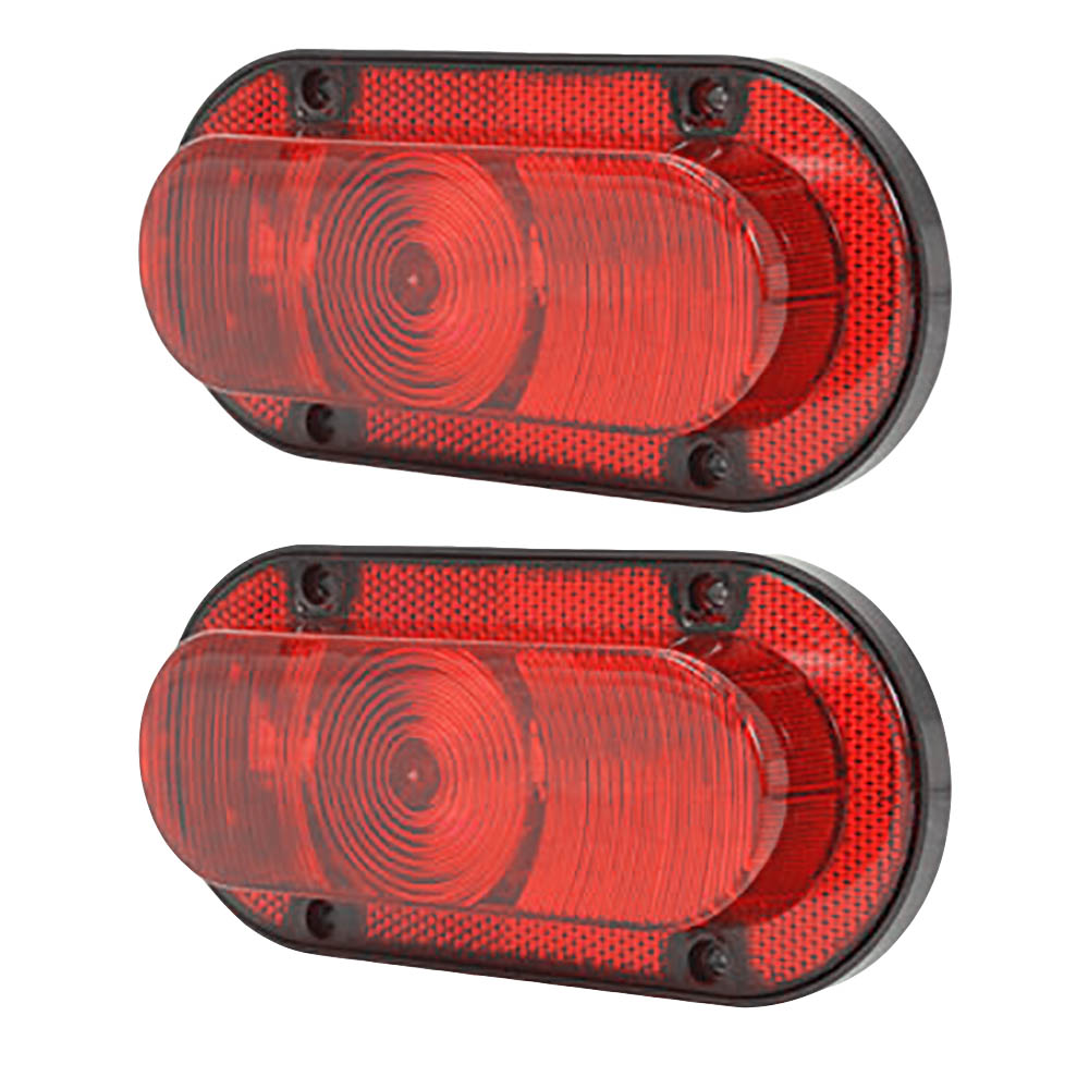 AR78825 Two Red LED Warning Tail Lights Fits John Deere 30 40 50 and White