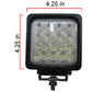 LED740F 3280 Lumens Square LED Flood Light 9v-32v 4.25" x 4.25"