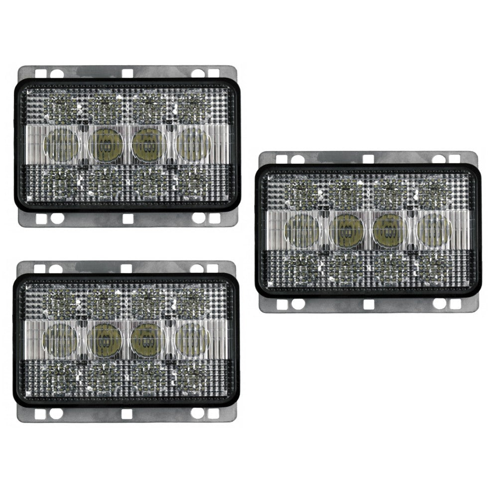 One New Aftermarket Set of (3) LED Headlights Made to Fits Case/International