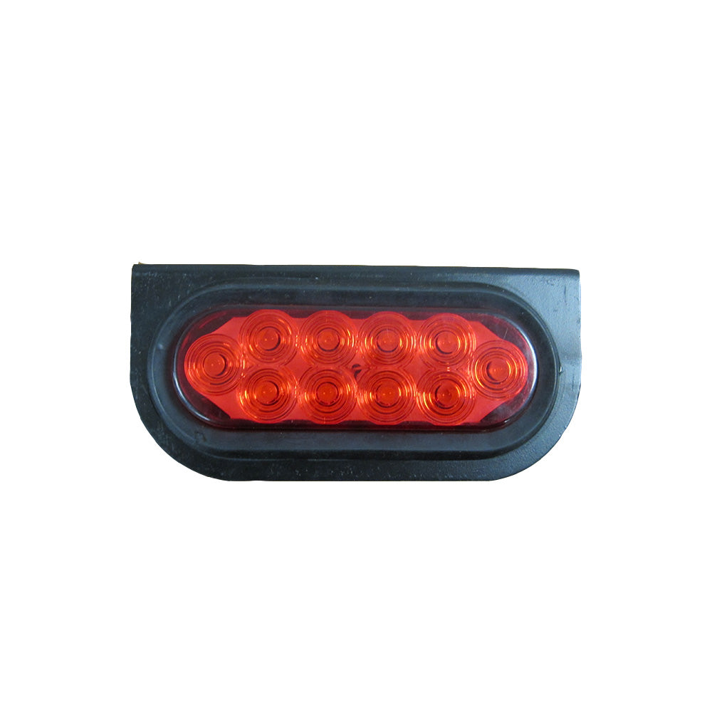 (1) 6" Oval 10 LED Tail Light Kit with Mounting Bracket For Trucks & Trailers