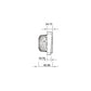 S.119780 LED Work Light, Rectangular, 5400 Lumens - Fits JCB