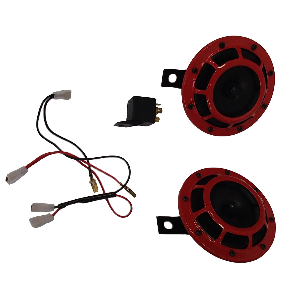 Grill Mount 12v Red Super Loud Horn Set Fits Mitsubishi ASX i-MiEV L200 Lancer