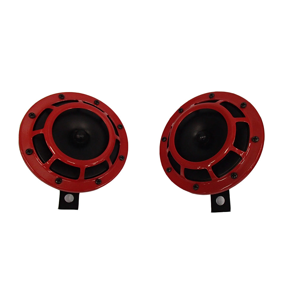 12V Red Grill Horn Set Fits Universal Products Replaces 12V-HORN