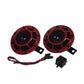 Red Super Tone Dual Car Horn 12V 118dB Loud Set of 2