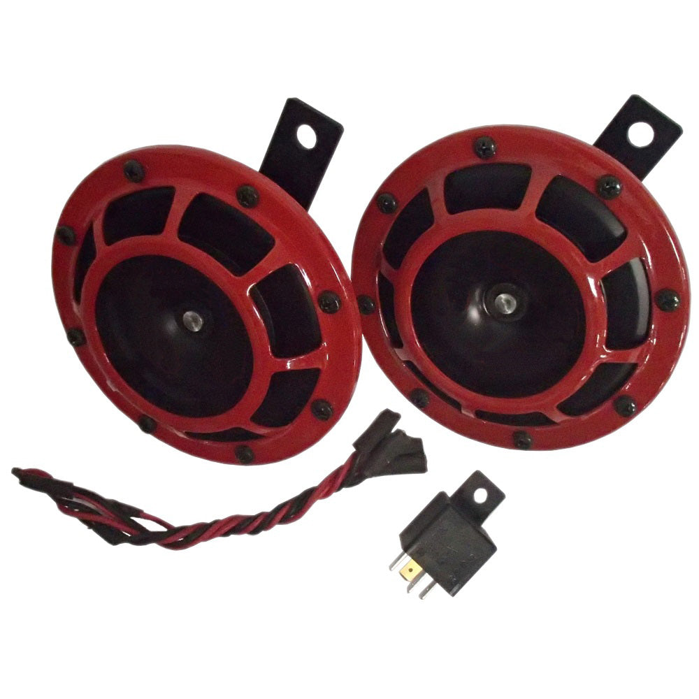 003399801 Supertone Universal 12V High Tone/Low Tone Twin Horn Kit (Red)