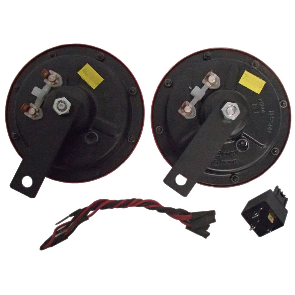 12V Red Grill Horn Set Dual Car Horn 12V
