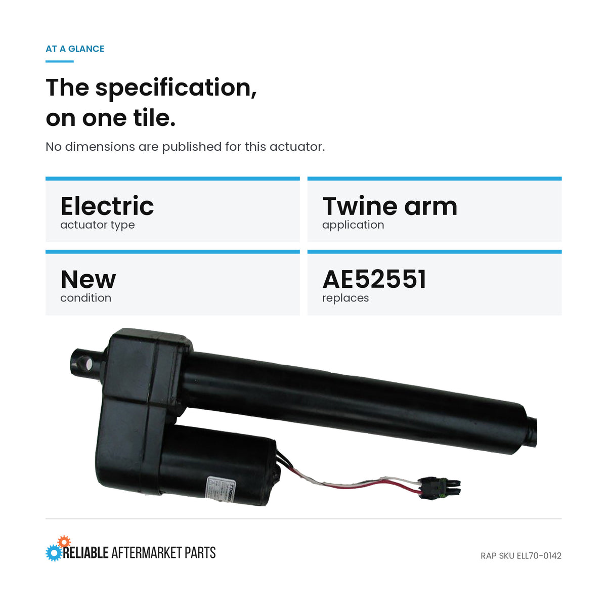 Electric Twine Arm Actuator Fits John Deere AE52551