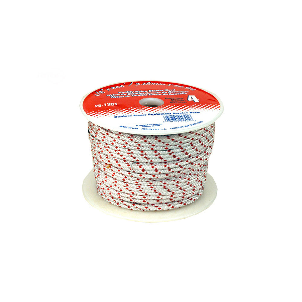 200' SMALL ENGINE STARTER ROPE #4 / 1/8 DIAMETER PREMIUM TIRE CORE CORD"